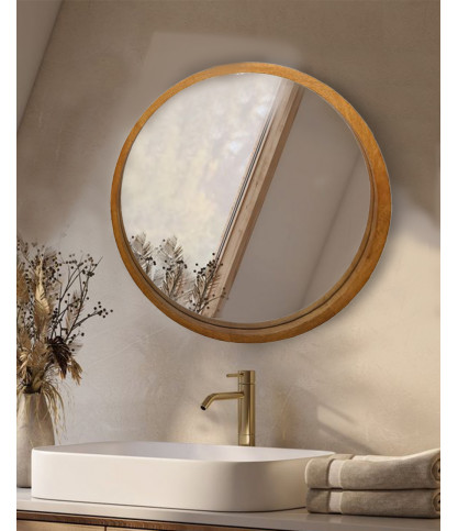 Liora - Miroir en bois massif de manguier