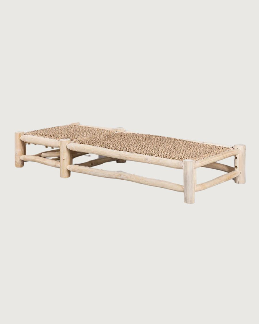 Jaya - Wooden reclining sunlounger