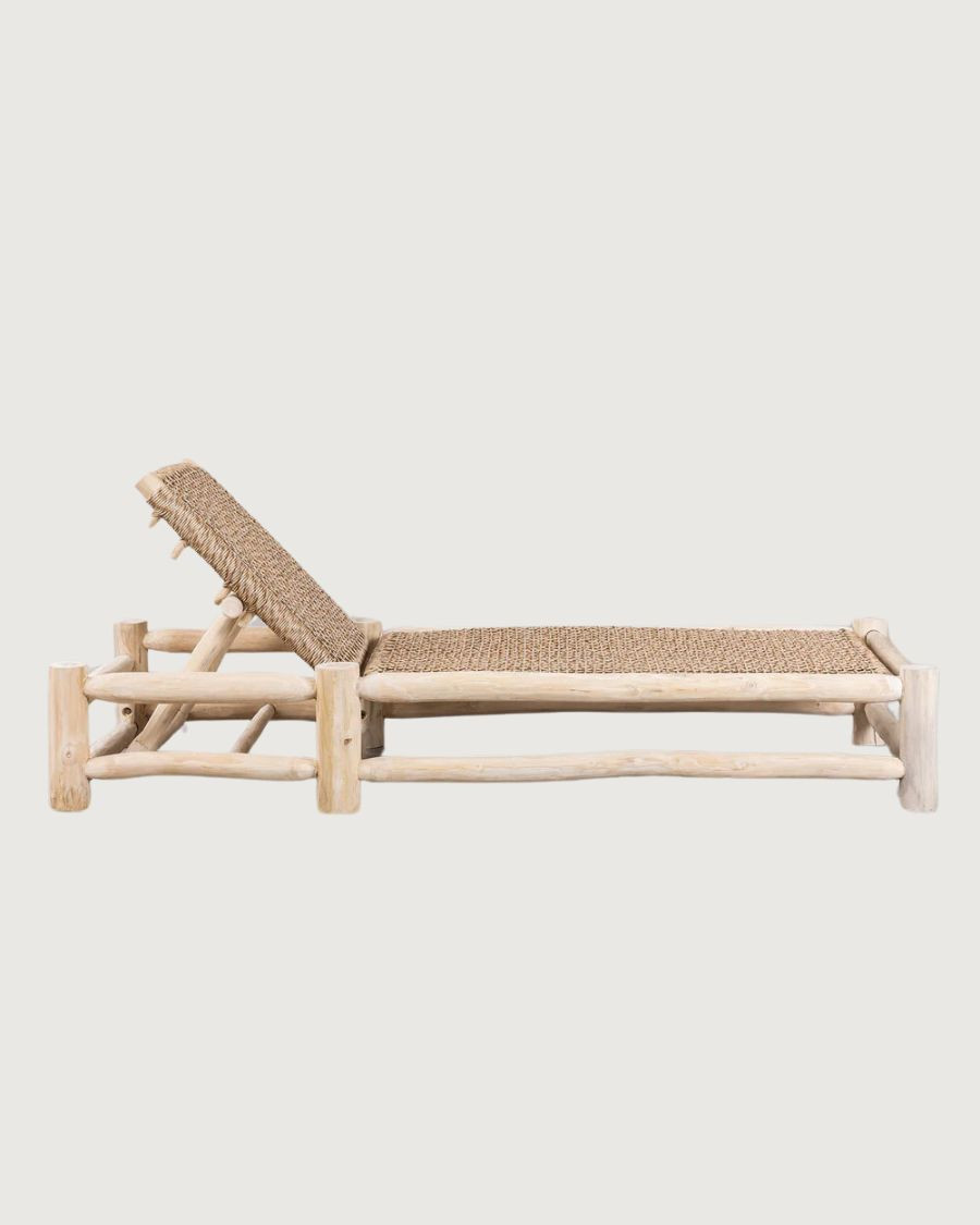 Jaya - Wooden reclining sunlounger