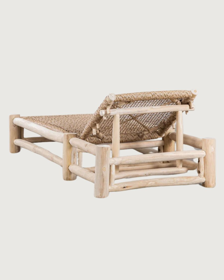 Jaya - Wooden reclining sunlounger