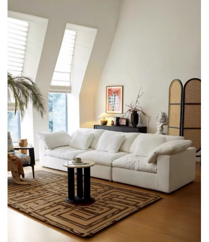 Cloud - 3-Sitzer-Sofa aus weißem Leinen