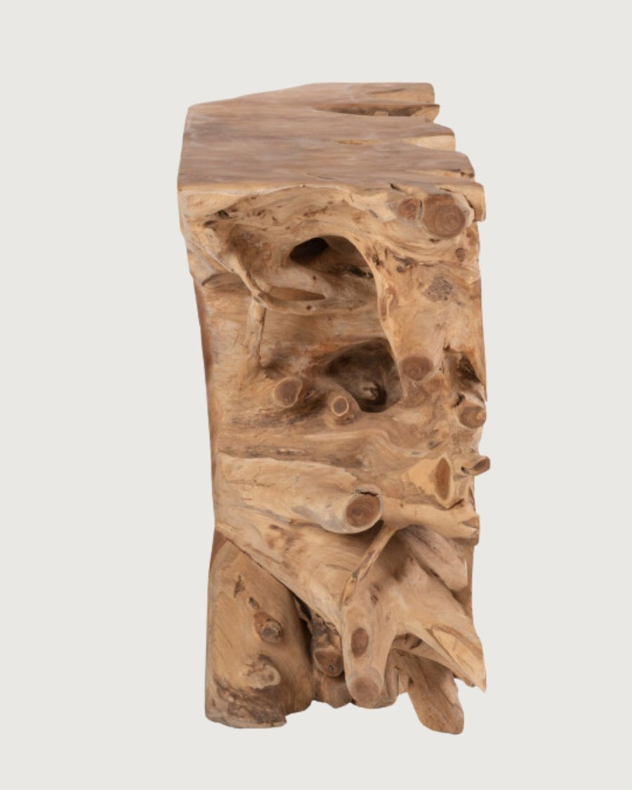 Forest - Tavolo consolle in legno massello di teak, 121 cm