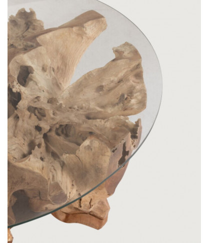 Forest - Mesa de centro de teca maciza 110 cm