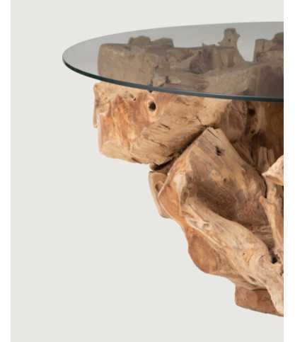 Forest - Table basse en teck massif 80 cm
