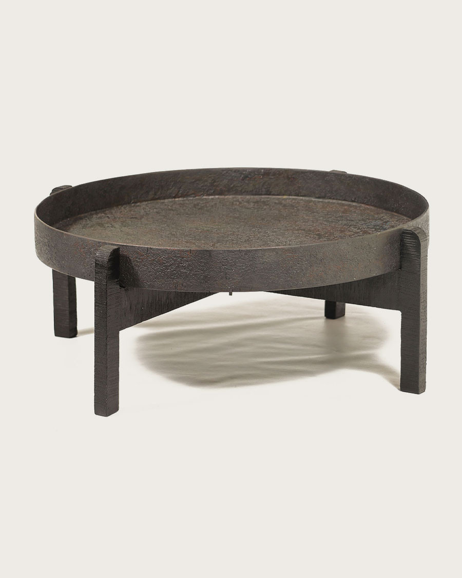 Gaby - Round nesting coffee table in black metal