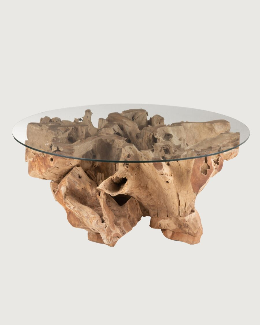 Tavolino da caffè Forest in teak massello, 80 cm