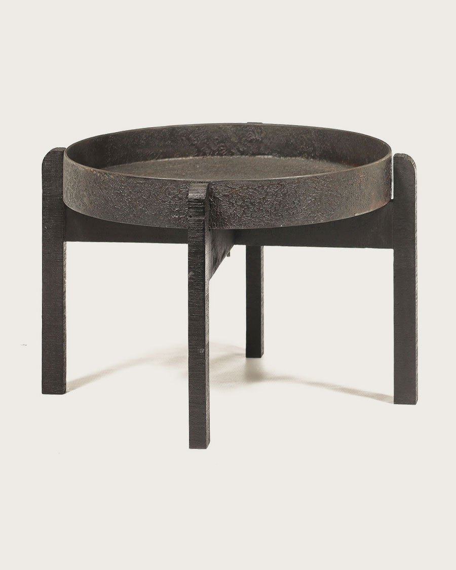 Gaby - Round nesting coffee table in black metal