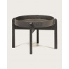 Gaby - Table basse ronde gigogne en métal noir