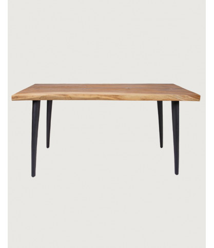 Kanpur - Eettafel van massief suarhout, 160 cm lang, voor 6 personen