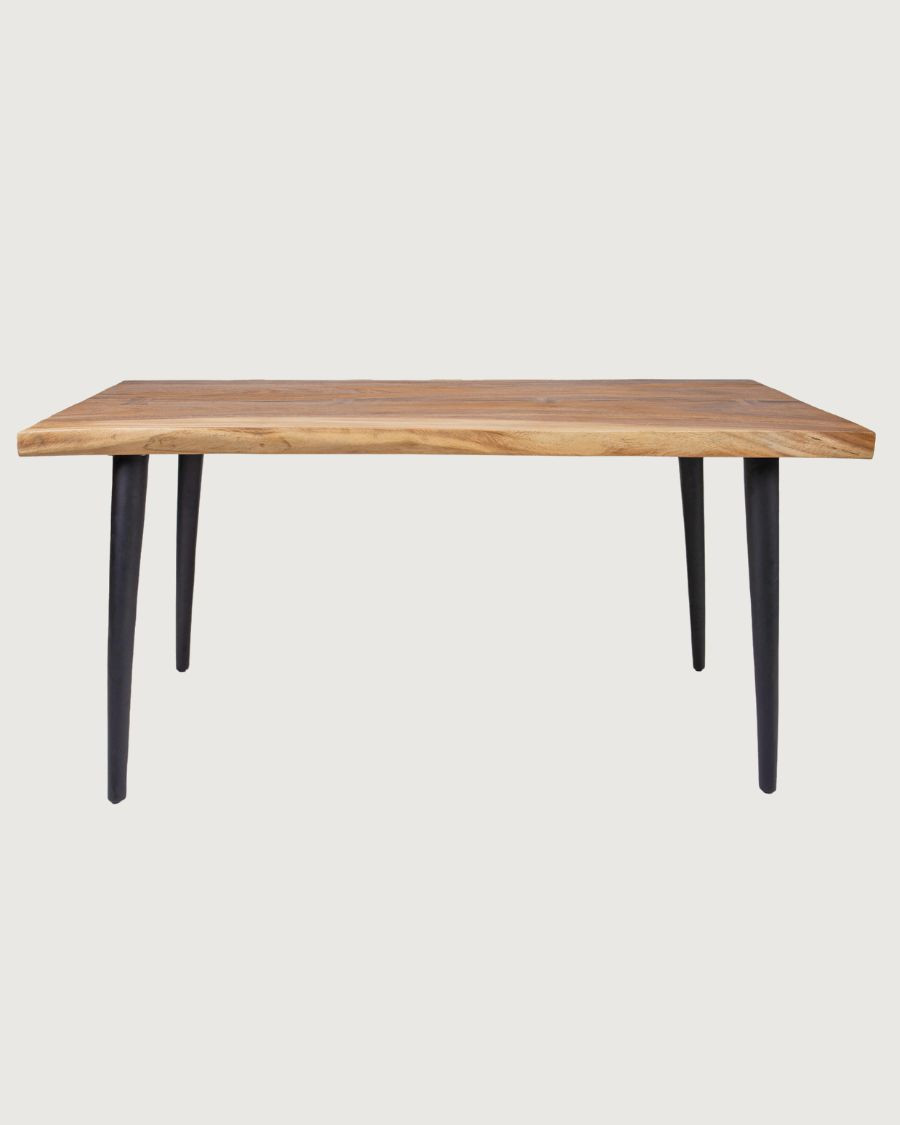 Kanpur - Tavolo da pranzo in legno massello di suar, lunghezza 160 cm, 6 persone