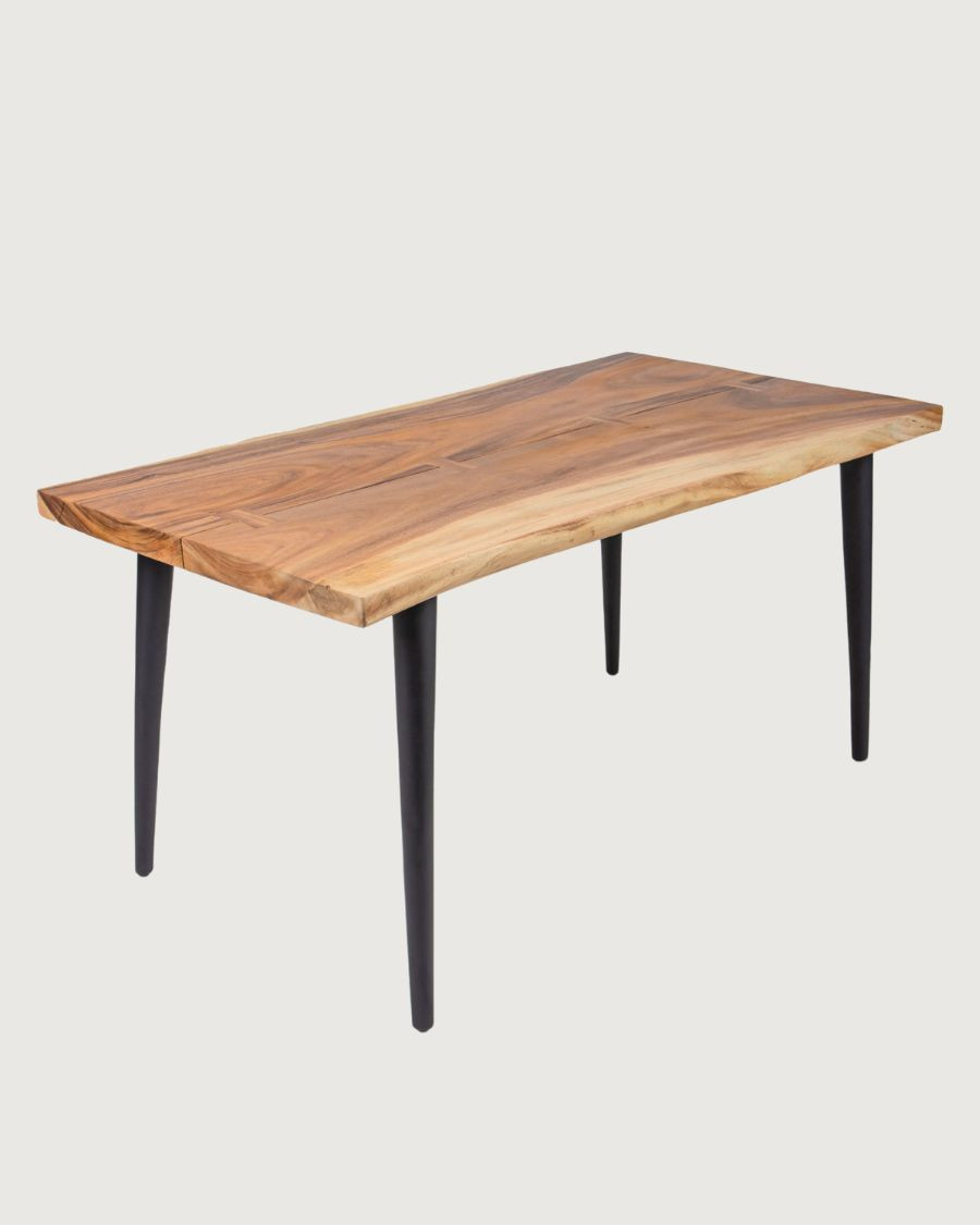 Kanpur - Dining table in solid suar wood L160 cm 6 people