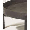 Gaby - Table basse ronde gigogne en métal noir