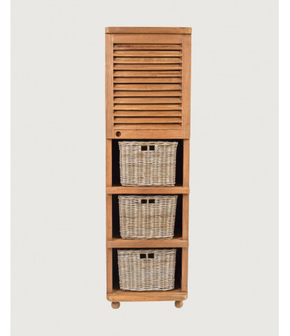 Eclipse - Solid teak bathroom column