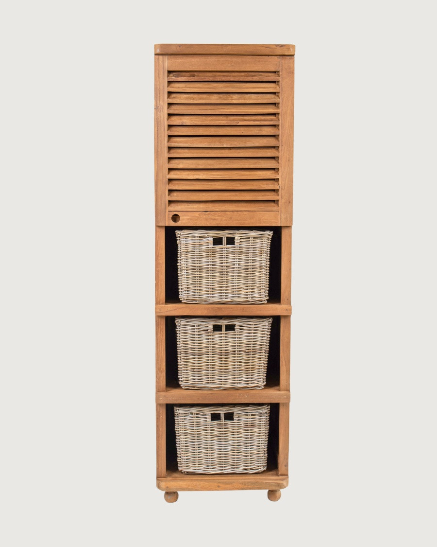 Eclipse - Solid teak bathroom column