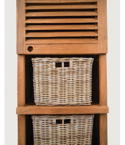 Eclipse - Solid teak bathroom column