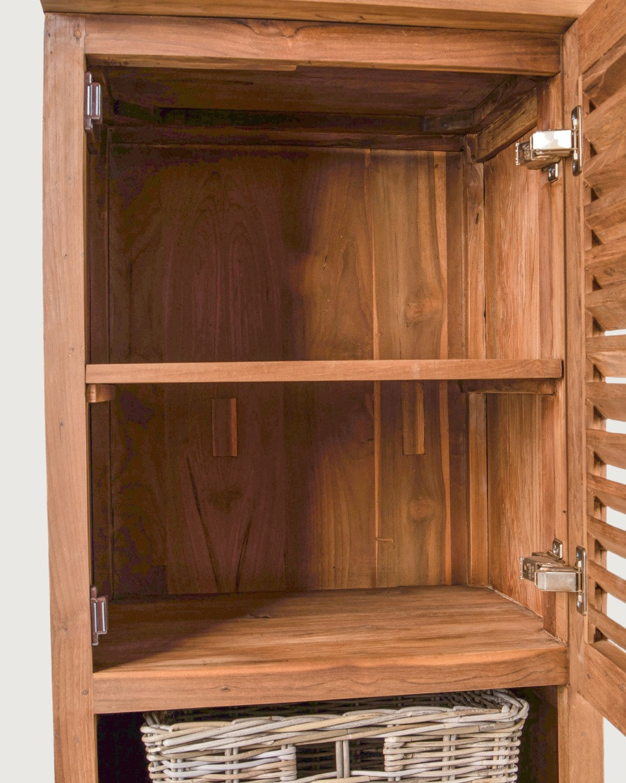 Eclipse - Solid teak bathroom column