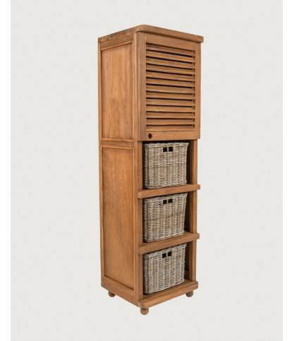 Eclipse - Solid teak bathroom column