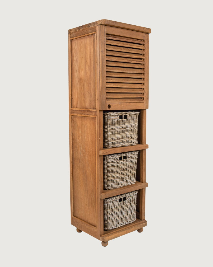 Eclipse - Solid teak bathroom column