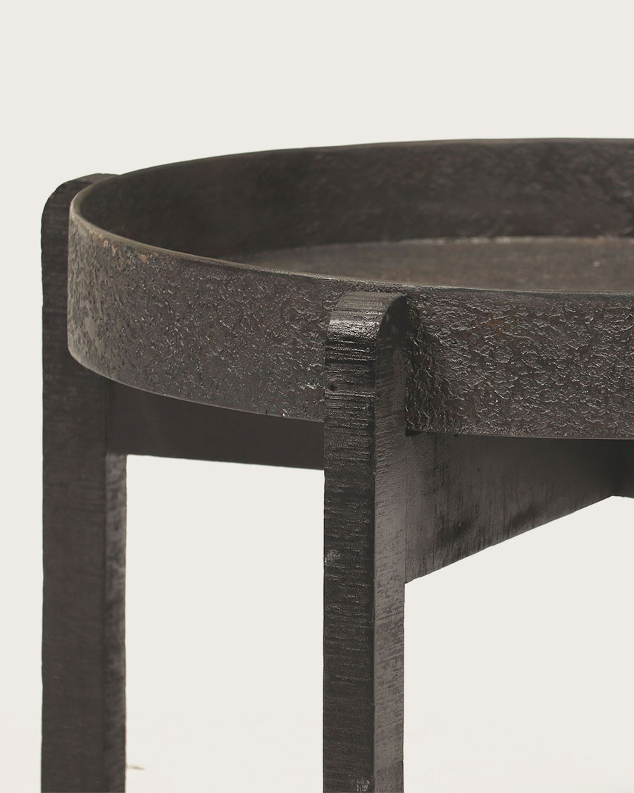 Gaby - Round nesting coffee table in black metal