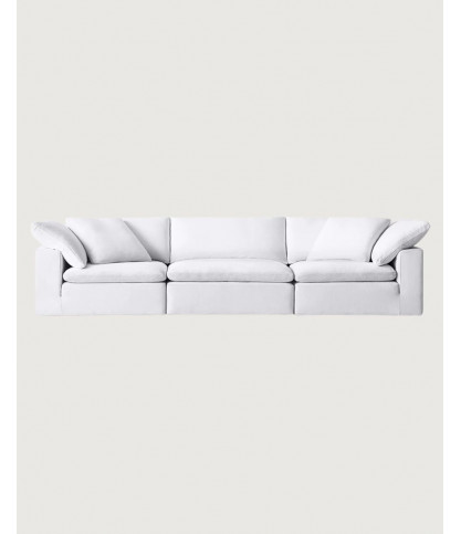 Cloud - 3-Sitzer-Sofa aus weißem Leinen