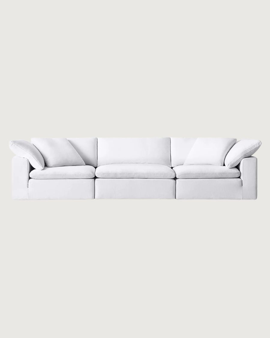 Cloud - 3-Sitzer-Sofa aus weißem Leinen