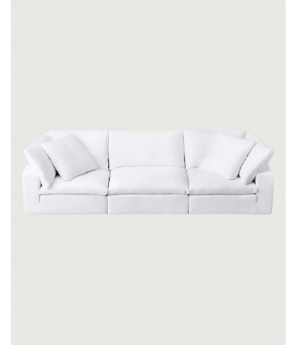 Cloud - 3-Sitzer-Sofa aus weißem Leinen