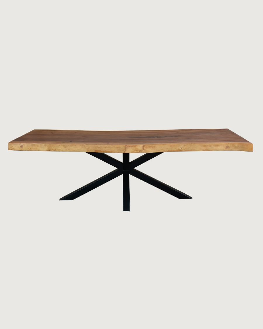 Dempo - Mesa de comedor de madera maciza L250 cm 12-14 personas.