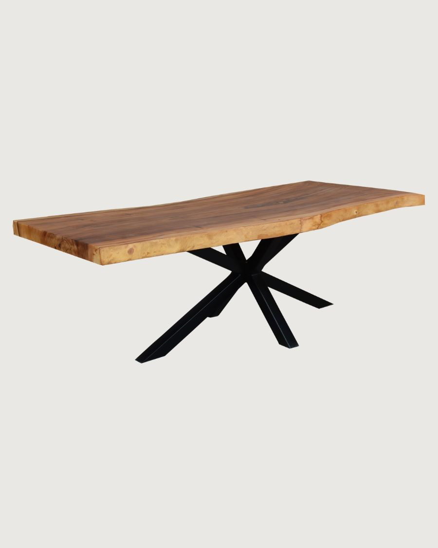 Dempo - Eettafel van massief sweatstof, 250 cm lang, 12-14 personen.