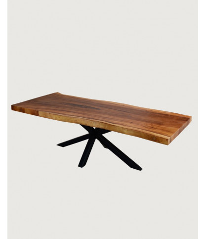 Dempo - Mesa de comedor de madera maciza L250 cm 12-14 personas.