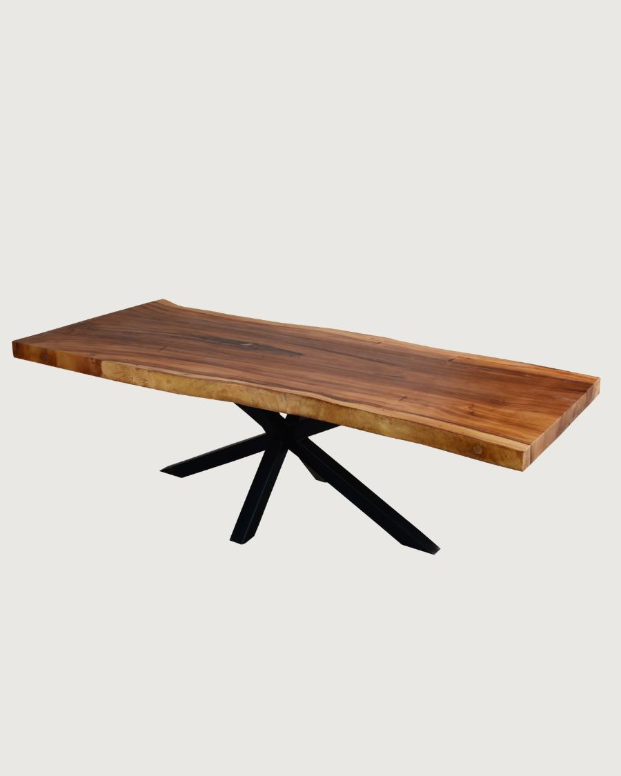 Dempo - Mesa de comedor de madera maciza L250 cm 12-14 personas.