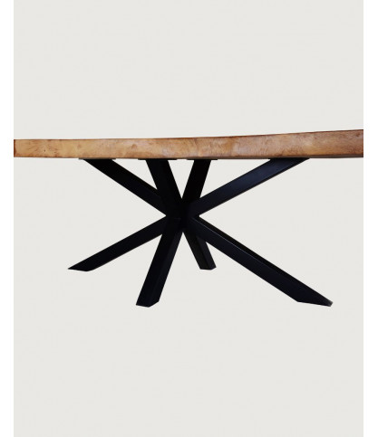 Dempo - Mesa de comedor en madera maciza L250 cm 12-14 pers.