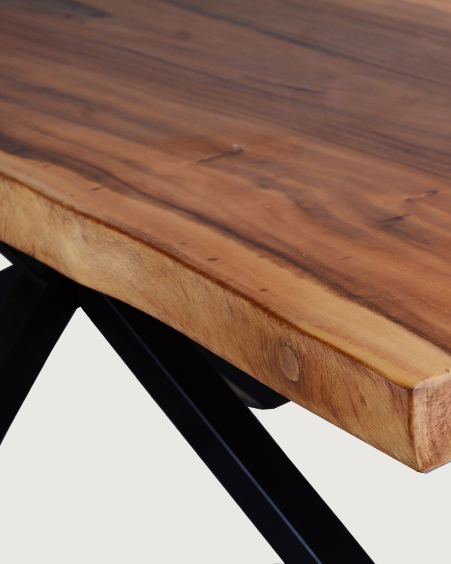 Dempo - Esstisch aus massivem Edelstahl L250 cm 12-14 Pers.