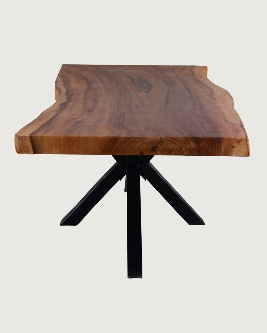 Dempo - Eettafel van massief sweatstof, 250 cm lang, 12-14 personen.