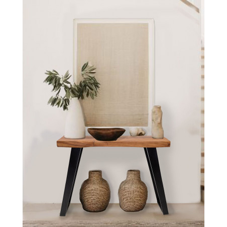 Teaka - Console en bois de teck massif