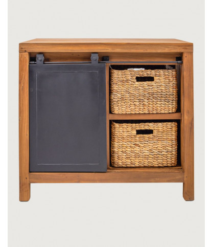 Boxel - Meuble salle de bain en bois de teck recycle