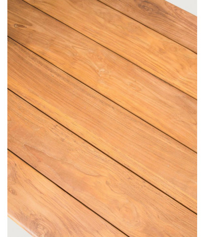 Puzzle - Tavolo da giardino realizzato in legno massello di teak riciclato