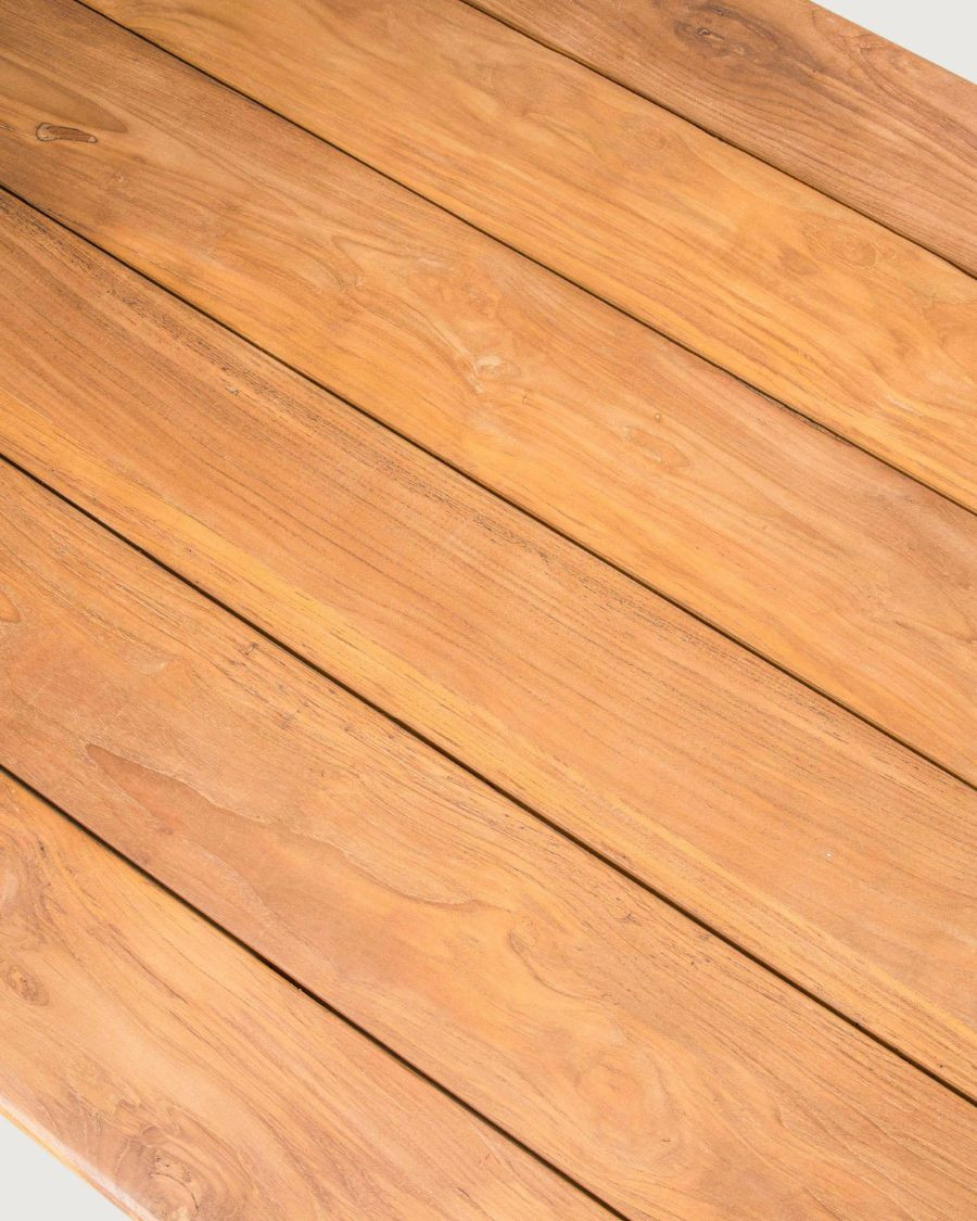 Puzzle - Mesa de jardín de teca maciza recuperada