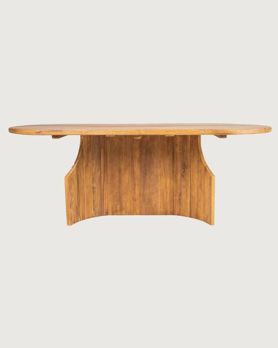 Puzzle - Mesa de jardín de teca maciza recuperada