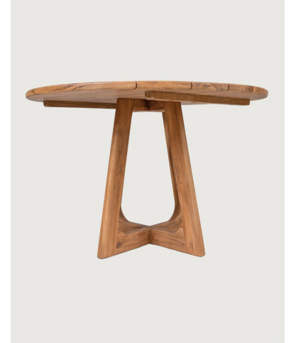 Roota-Table de jardin en bois massif de teck recycle