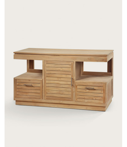 Oasis - Badezimmerschrank aus massivem Teakholz 120 cm
