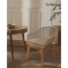 Maelie - Chaise en teck massif et corde beige