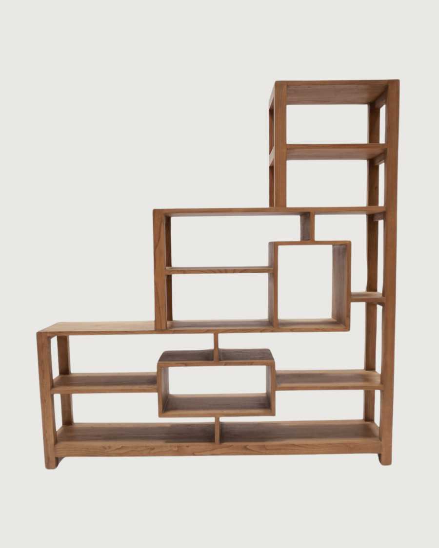 Estantería de madera maciza Sungkai Estantería de madera maciza Sungkai