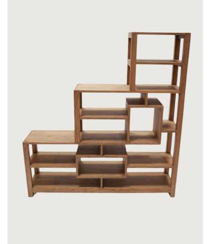 Estantería escalonada de madera maciza Sungkai