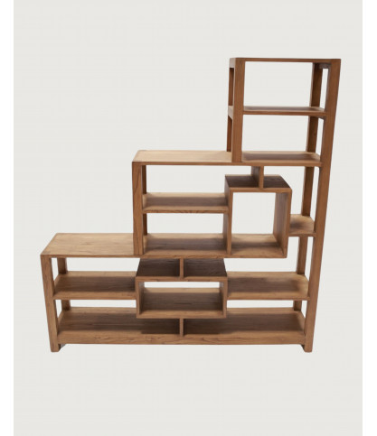 Étagère en bois massif de Sungkai en escalier