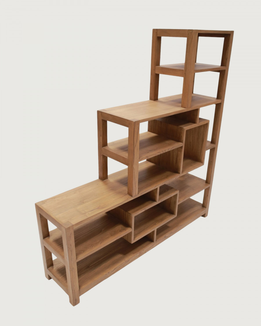 Aiko - Stepped solid wood shelf