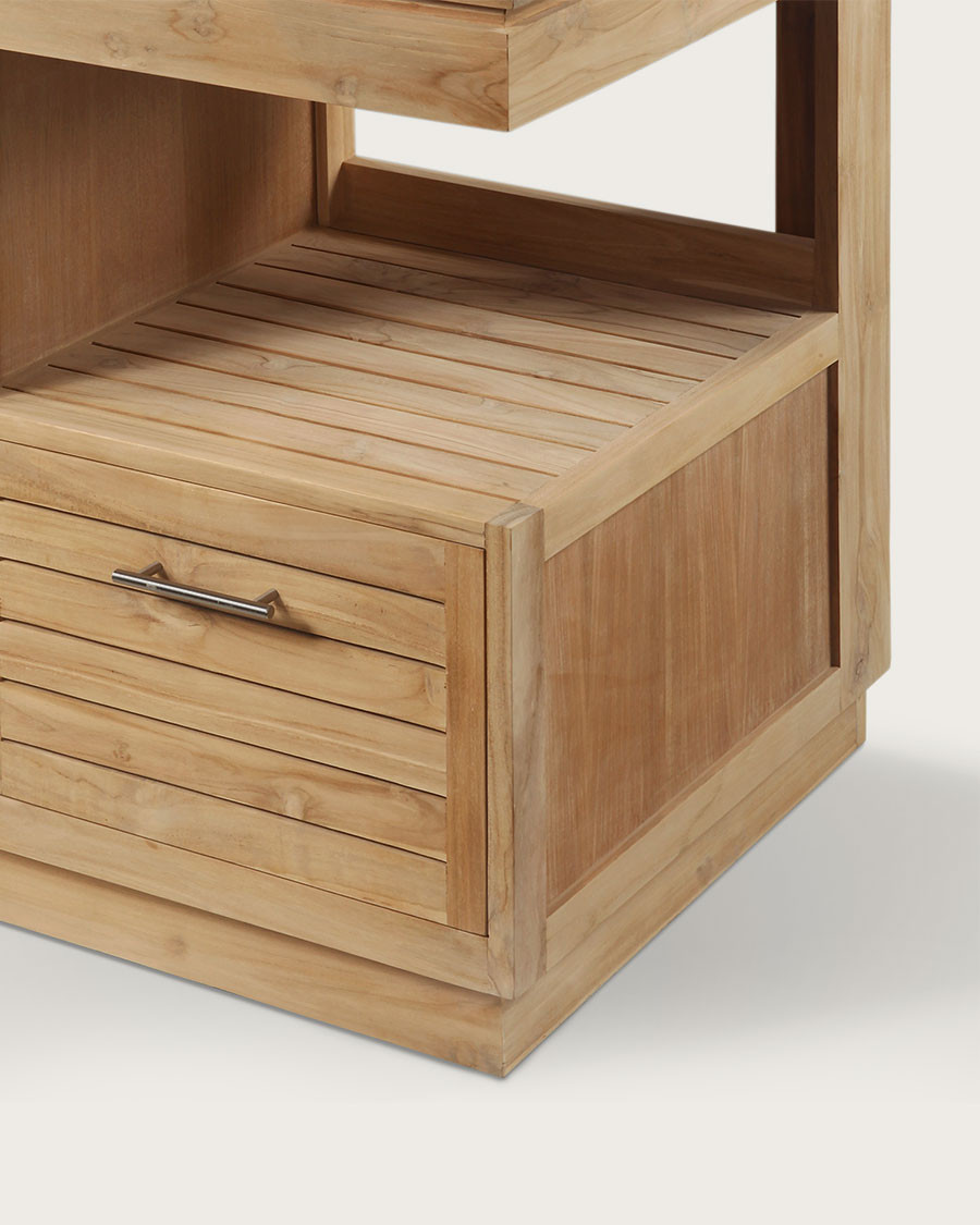 Oasis - Mueble de baño de teca maciza de 120 cm