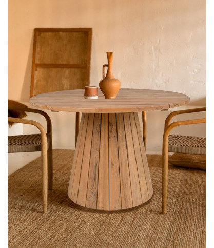Capelle-Table de jardin de teck recycle