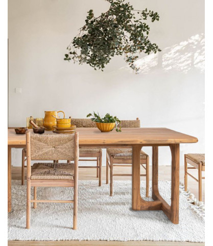 Oakara - Mesa de jardín de teca reciclada