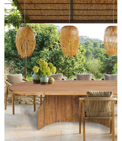 Puzzle - Solid reclaimed teak garden table