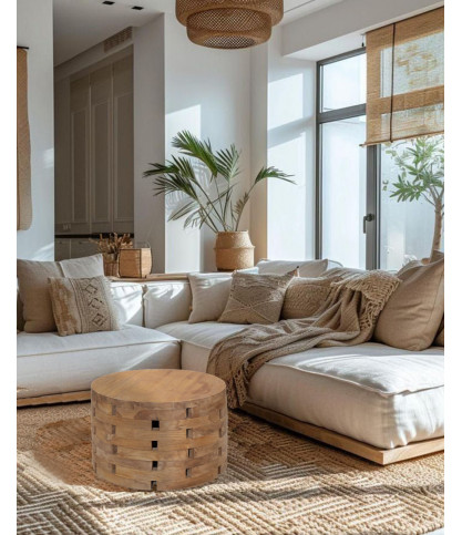 Brickle - Table basse en bois massif